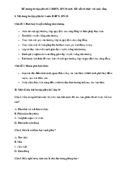Đề cương ôn tập giữa học kì 1 môn Hoạt động trải nghiệm hướng nghiệp 10 sách Kết nối tri thức với cuộc sống