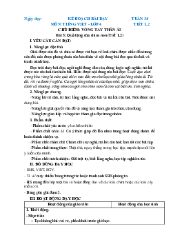 Giáo án Tiếng Việt lớp 4 Tuần 34 | Chân trời sáng tạo