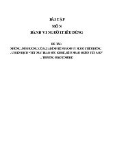 Ảnh hưởng của gia đình đến hành vi người tiêu dùng | Môn Hành vi người tiêu dùng - Đại học Kinh tế và Quản trị kinh doanh, Đại học Thái Nguyên