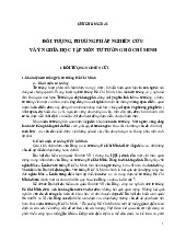 Đối tượng, phương pháp nghiên cứu và ý nghĩa học tập | Giáo trình môn tư tưởng Hồ Chí Minh | Đại học Bách khoa hà nội