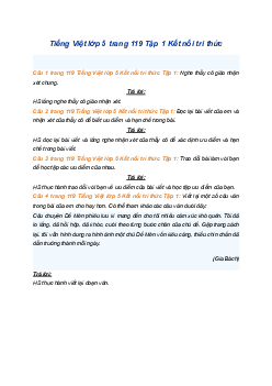 Giải SGK Tiếng Việt 5 trang 120 Bài 24: Nói và nghe: Lợi ích của tự học - Kết nối tri thức (Tập 1)