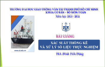 Chương 1 - Biến cố và xác suất của biến cố | Trường Đại học Giao thông Vận Tải