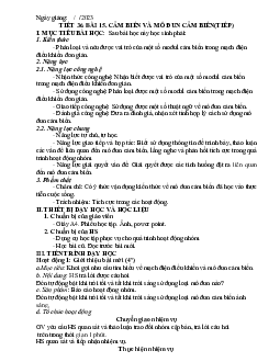 Giáo án Công nghệ 8 Tiết 36 bài 15: Cảm biến và mô đun cảm biến (tiếp) | Kết nối tri thức