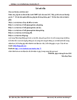 420 câu trắc nghiệm phương pháp tọa độ trong không gian – Trần Duy Thúc Toán 12