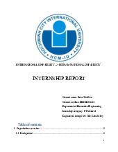 Report Internship | Bài báo cáo thực tập | Trường Đại học Quốc tế, Đại học Quốc gia Thành phố Hồ Chí Minh