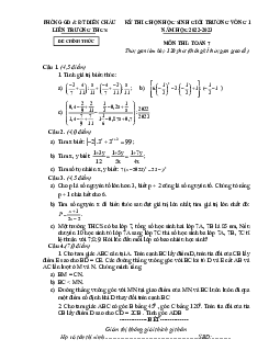 Đề HSG Toán 7 vòng 1 năm 2022 – 2023 liên trường THCS huyện Diễn Châu – Nghệ An