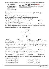 Đề khảo sát Toán 12 lần 2 năm 2024 – 2025 trường chuyên Lê Quý Đôn – Bình Định
