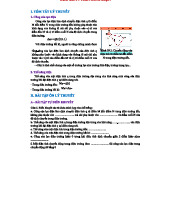 Chủ đề 4: Thế Năng Điện - Lý Thuyết và Bài Tập - HS