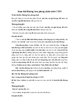 Soạn bài Hương Sơn phong cảnh Ngữ Văn 10 sách Chân Trời Sáng Tạo