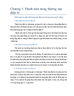 Tài liệu Chương 5: Thanh toán trong thương mại điện tử | Trường Cao đẳng Kinh tế Kỹ thuật Công Thương
