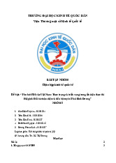 Thu hút FDI vào Việt Nam: Thực trạng và triển vọng trong điều kiện thực thi Hiệp định Đối tác toàn diện và tiến bộ xuyên Thái Bình Dương | Bài tập nhóm môn Hệ thống thông tin quản lý