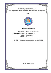 Xây dựng ý tưởng kinh doanh ứng dụng TMĐT | Báo cáo thảo luận Thương mại điện tử căn bản