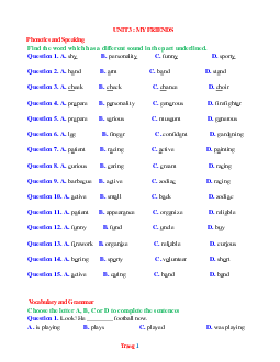 Trắc nghiệm Tiếng Anh 6 Global Success Bài 3 My Friends (có lời giải chi tiết)