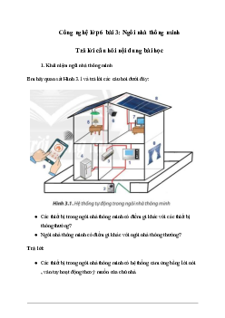 Giải Công nghệ lớp 6 Bài 3 Ngôi Nhà Thông Minh sách Chân trời sáng tạo