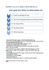 Quy trình thi công móng cọc | Môn Tổ chức thi công 1 - Đại học Sư phạm Kỹ thuật Thành phố Hồ Chí Minh