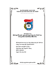 Đường lối quân sự của Đảng Cộng sản Việt Nam trong chiến dịch Điện Biên Phủ | Tiểu luận Lịch sử Đảng | Đại học Khoa học tự nhiên, Đại học Quốc gia Hà Nội
