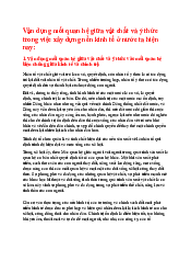 Vận dụng mối quan hệ giữa vật chất và ý thức - Triết học Mác - Lênin | Trường Đại học Vinh