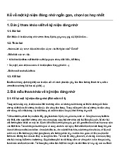 Kể về một kỷ niệm đáng nhớ ngắn gọn, chọn lọc hay nhất | Ngữ văn 6