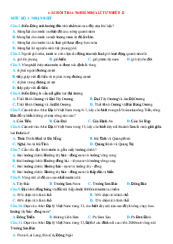 TOP 500 câu trắc nghiệm địa lí tự nhiên (có đáp án và lời giải)