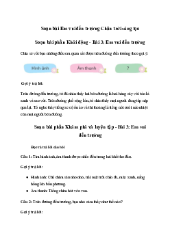 Soạn bài Em vui đến trường trang 16 | Tiếng Việt 3 Chân trời sáng tạo