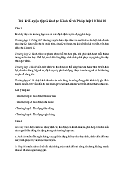 Giải Giáo dục Kinh tế và Pháp luật 10 Bài 10: Cách sử dụng các dịch vụ tín dụng | Chân trời sáng tạo