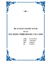 Xây Dựng Website Bán Cây Cảnh | Đồ án Môn Công Nghệ Thông Tin - Trường Cao đẳng Công nghệ Tây Nguyên
