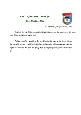 KHÍ TƯỢNG NÔNG NGHIỆP môn Kinh tế nông nghiệp | Trường Đại Học Thái Nguyên