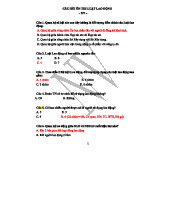 Câu hỏi ôn tập Trắc nghiệm Luật Lao động - Mã NV