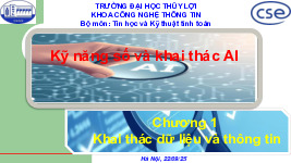 Bài giảng Chương 1. Khai thác dữ liệu và thông tin môn Công nghệ thông tin | Trường Đại học Thủy Lợi