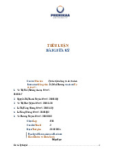 Bài tập tiểu luận giữa kỳ học phần Quản trị đa dạng và đa văn hoá | Trường Đại học Phenikaa
