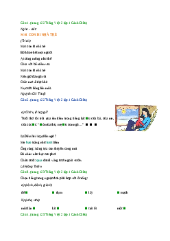 Giải SGK môn Tiếng việt 2 - Bài 15:  Nghe - viết: Mai con đi nhà trẻ (5) | Cánh Diều