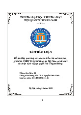Hãy trình bày ưu, nhược điểm của mô hình sàn giao dịch TMĐT Thegioididong tại Việt Nam, và đề xuất cải thiện dịch vụ trực tuyến của Thegioididong | Bài thảo luận TMDDT căn bản