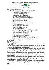 Bộ đề văn ôn thi vào 10 năm 2025-2026 trắc nghiệm tự luận có đáp án