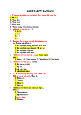 Trắc nghiệm Bệnh học bệnh loét dạ dày tá tràng