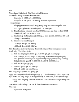 Bài tập Kế toán hành chính 2 | Đại học Công Đoàn