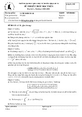 Đề thi cuối HKI học phần Vi tích phân 1B năm 2024 - 2025 | Trường Đại học Khoa học tự nhiên, Đại học Quốc gia Thành phố Hồ Chí Minh