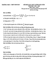Đề khảo sát Toán 9 đầu năm 2025 – 2026 trường THCS & THPT Newton – Hà Nội