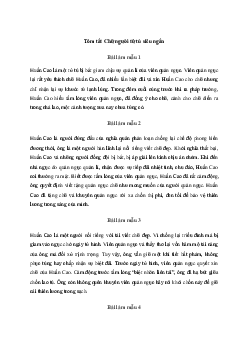 Ngữ văn 10 Tóm tắt truyện Chữ người tử tù (23 mẫu) | Kết Nối Tri Thức