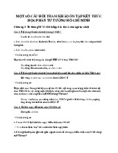 Đề cương môn tư tưởng Hồ Chí Minh- Trường Đại học bách khoa - Đại học đà nẵng.