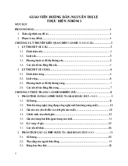 Bài thảo luận : “Phân tích cung - cầu cà phê tại thị trường Việt Nam trong giai đoạn 2015 đến nay”