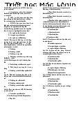 Trắc nghiệm nguyên lý cơ bản - Triết học Mác - Lênin | Đại học Tôn Đức Thắng