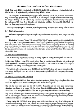 Đề cương ôn tập tư tưởng HCM | Đại học Sư Phạm Hà Nội