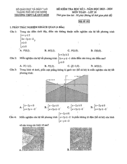 Tuyển tập 26 đề ôn tập kiểm tra cuối học kì 1 Toán 10 Chân Trời Sáng Tạo