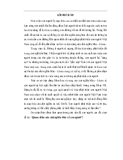 Tiểu luận “Quan điểm của chủ nghĩa Mác về con người”