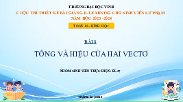Bài 8 Tổng và hiệu hai vectơ | Đại học Vinh
