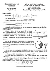 Đề vào 10 môn Toán (chuyên) năm 2025 – 2026 trường chuyên Hùng Vương – Gia Lai