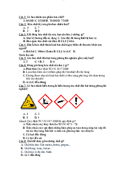 20 câu trắc nghiệm hàng hóa chất - Kinh tế vận tải & logistics | Trường Đại học Giao thông Vận Tải