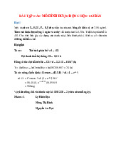 Bài Tập Tổng Hợp Dược Động Học | Đại học Nguyễn Tất Thành