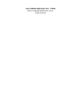 Giáo trình triết học Mác - Lênin