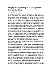 Nồng độ cồn là gì? Nồng độ cồn cho phép khi tham gia giao thông